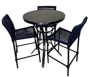 Conjunto Bistrô Nova York + Banqueta Madri Marraquete