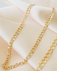 CHOKER ELOS GRUMET BANHADA A OURO 18K 40CM