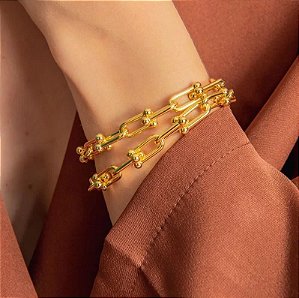 PULSEIRA ELOS MEDIOS INSPIRAÇÃO DE JOIA