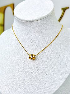 COLAR CILINDRO CRAVEJADO INSPIRAÇÃO JOIA BVG