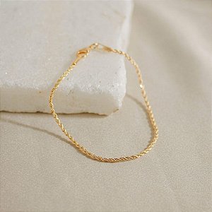PULSEIRA CORRENTE BAIANA 1,5MM BANHADA A OURO 18K