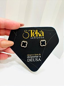 BRINCO CELEBRAR TREVO DA SORTE BANHADO A OURO 18K