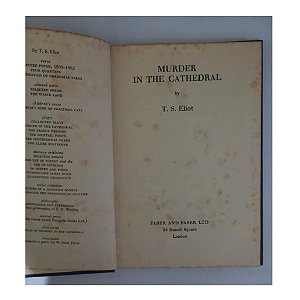 MURDER IN THE CATHEDRAL T.S. ELIOT