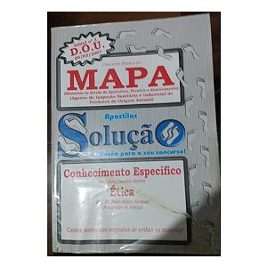 Concurso Público Do M.a.p.a. (Min.Estado gricultura, Pecuária E Abastecimento) - Editora Solução