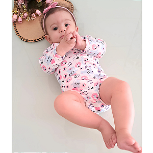Body Zíper Bebê Menina 100% Algodão ( Estampas Variadas)