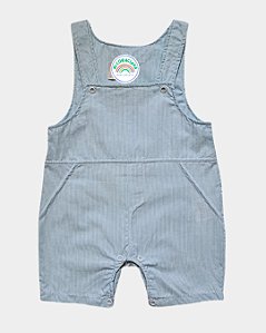 Macacão Jardineira Top Bebê Menino Verde Claro