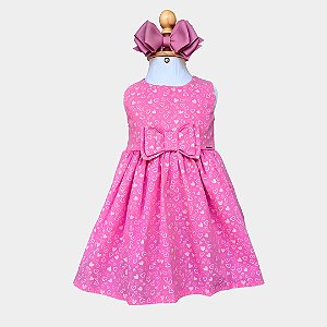 Vestido Bebê Amor Perfeito Rosa