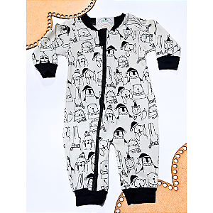 Macacão Bebê Linha Premium Suedine Fio 40 100% algodão Urso Polar