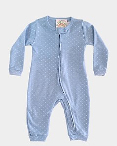 Macacão Bebê 100% Algodão Azul