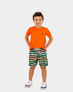 Conjunto Infantil Mauricinho Roar Laranja