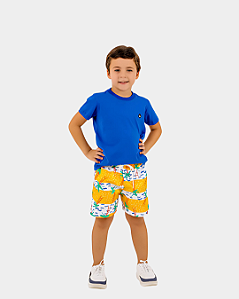 Conjunto Infantil Mauricinho Coqueiros Azul Royal