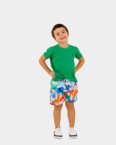 Conjunto Infantil Mauricinho Animais Verde Bandeira