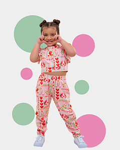Conjunto Infantil Meninas Moranguinhos