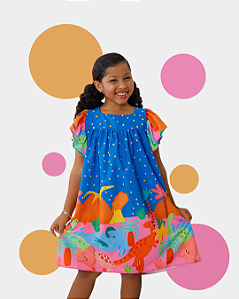 Vestido Infantil Menina Vale Encantado