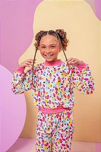 Conjunto Infantil Meninas em Moletinho Cajuzinho