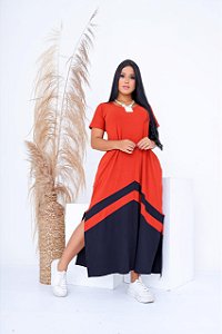 Vestido Bicolor Midi Reto