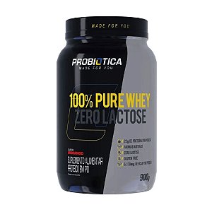 100% Pure Whey Zero Lactose Probiótica - Pote 900g