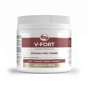 V-FORT®:Pré Treino Sabor Frutas Vermelhas 240g - VAL. FINAL/05/2026