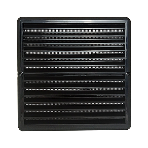 Grade De Ventilação Plástica 20x20cm Preta Com Tela