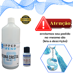 Resina Poliéster Cristal 1kg + Catalisadores secante