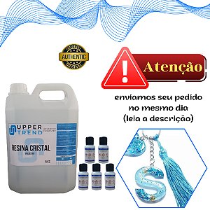 Kit Resina Cristal 5 Kg + Catalisadores Secante
