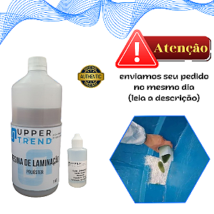 Resina para Laminação Poliéster ortofitálica 1kg + 2 Catalizador 7g