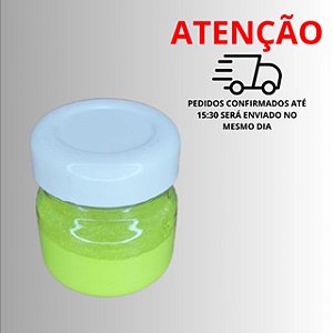 Pigmento em pó Verde fluorescente para resina epoxi / velas 15 gramas