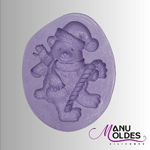 Molde de Silicone Urso Natal para Decorar