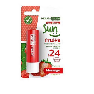 PROTETOR SOLAR LABIAL MORANGO DERMACHEM FPS 24