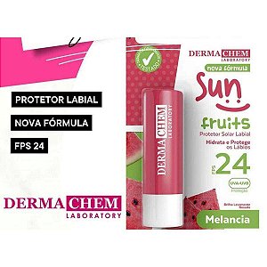 PROTETOR SOLAR LABIAL MELANCIA DERMACHEM FPS 24