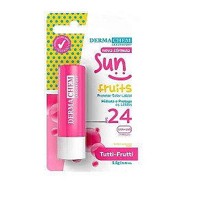 PROTETOR SOLAR LABIAL TUTI FRUTI DERMACHEM FPS 24