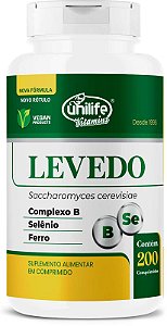 LEVEDO DE CERVEJA UNILIFE  450MG 200 COMPRIMIDOS