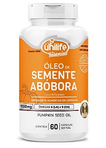 OLEO DE SEMENTE DE ABOBORA UNILIFE 1200MG 60 CAPSULAS