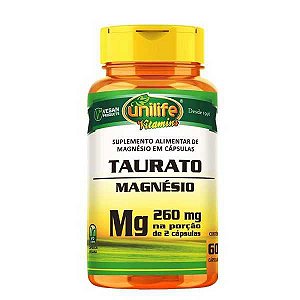 TAURATO DE MAGNESIO UNILIFE 620MG 60 CAPSULAS