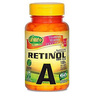 VITAMINA A - RETINOL UNILIFE 500MG 60 CAPSULAS