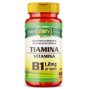 VITAMINA B1  TIAMINA UNILIFE 500MG 60 CAPSULAS