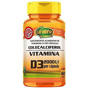 VITAMINA D3- COLECALCIFEROL UNILIFE 470MG 60 CAPSULAS