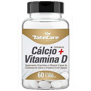CÁLCIO + VITAMINA D TAKE CARE 1.000 MG  60 CÁPSULAS