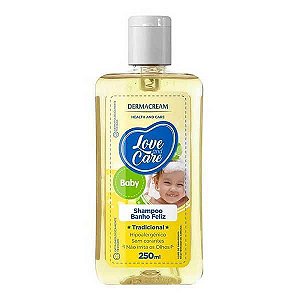 SHAMPOO BANHO FELIZ TRADICIONAL LOVE AND CARE BABY DERMACREAM 250ML