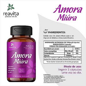 AMORA MIURA 500MG - REATIVA 60 CAPSULAS