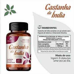 CASTANHA DA INDIA REATIVA 60 CAPSULAS