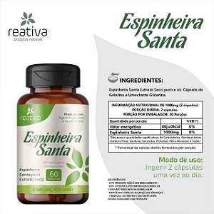 ESPINHEIRA SANTA REATIVA 60 CAPSULAS