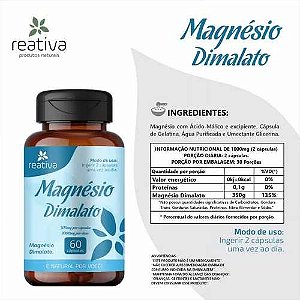 MAGNESIO DIMALATO REATIVA 60 CAPSULAS