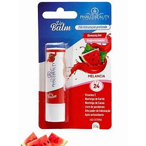 BATOM HIDRATANTE LABIAL LIP BALM FPS 24 MELANCIA PHALLEBEAUTY 3,5G