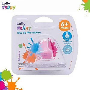 BICO DE MAMADEIR LOLLY DE SILICONE ORTODÔNTICO N°2 (+6 DE MESES) REF. 0062-01