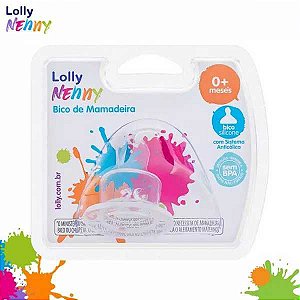 BICO DE MAMADEIRA LOLLY DE SILICONE ORTODÔMTICO 1 UNIDADE N°1 (0 a 6 MESES) REF. 0063-01