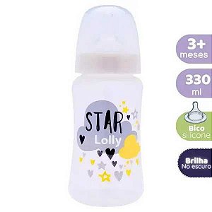 MAMADEIRA LOLLY BIG STAR BICO REDONDO 300ML NEUTRO REF. 12765-01 N