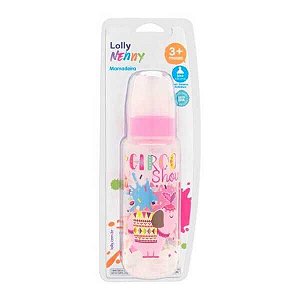 MAMADEIRA LOLLY NENNY TIP ORTODÔNTICA 240ML ROSA REF. 1362-01 F
