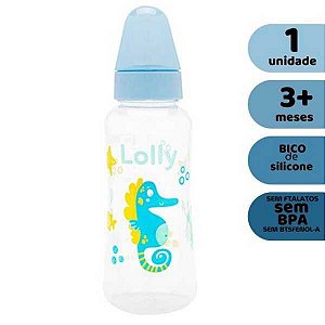 MAMADEIRA LOLLY KINDDY OCEANO ORTODÔNTICA 250ML AZUL REF. 2062 01 M