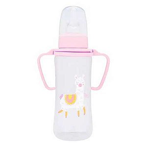 MAMADEIRA LOLLY KINDDY ZOO REDONDA COM ALÇA 240ML ROSA REF. 2560-01 F